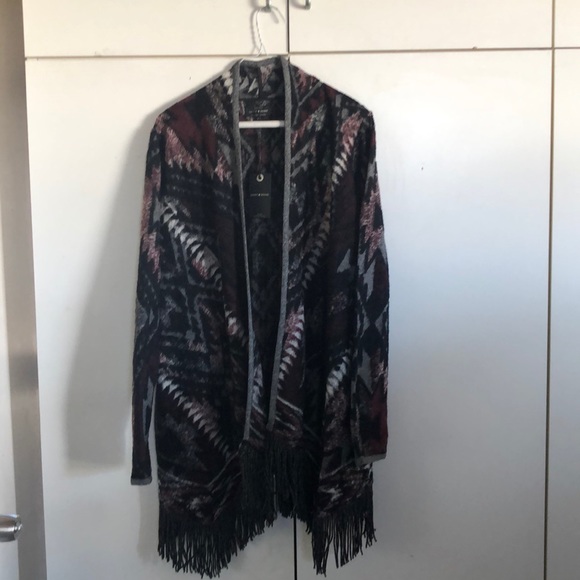 Lucky Brand 🍀Nwt. S Fringe Aztec Duster. - Picture 2 of 5